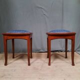 Pair of art nouveau stools