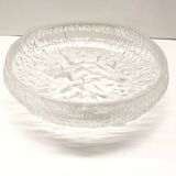 Crystal Bowl Empty Pocket 28 cm Signed Tapio Wirkkala Lunaria Design Finland