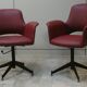 Set of 2 vintage swivel chairs in vinyl, 1960s