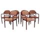 Set of six Thonet armchairs in bent wood, Vienna, Austria, 1991