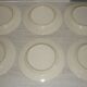 Set of 6 old flat plates in beige and red earthenware