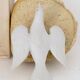 Colombe blanche ancienne en biscuit de porcelaine Limoges années 50