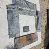 Napoleon III marble fireplace with modillions