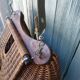 Large handmade wicker fishing basket