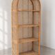 Large woven bamboo shelf