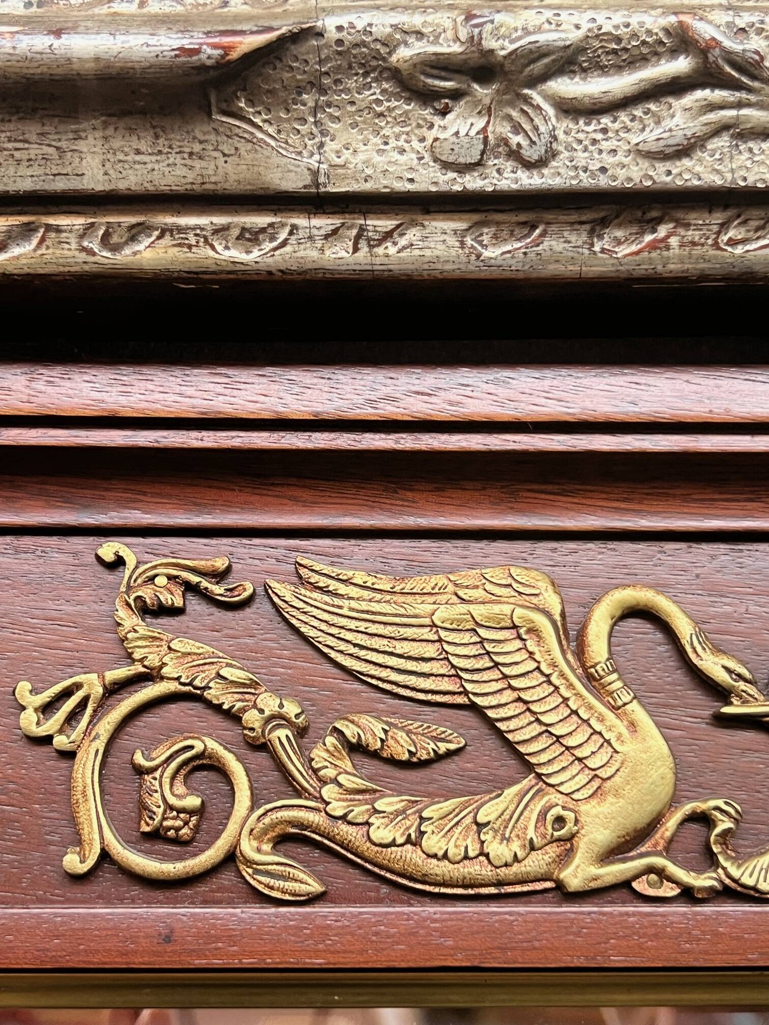 Console and mirror set in Empire style.