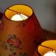 Paire de lampes boules en bois vintage