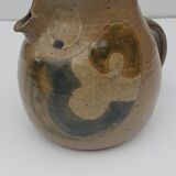 Ceramic pitcher zoomorphic owl signed