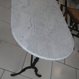 Bistro oval marble table