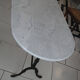 Table bistrot marbre ovale