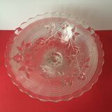 Coupe sur pied en verre moulé