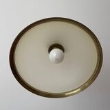 Lustre coupole verre et laiton