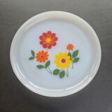5 Arcopal plates flower decoration