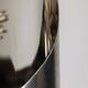 Pair of large polished metal wall sconces. 1970s