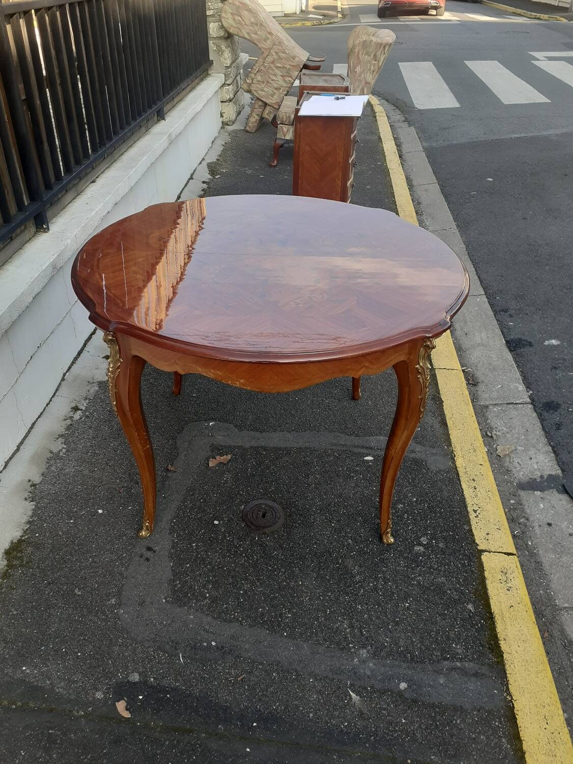 Marquetry dining table