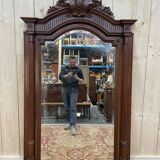 Miroir en noyer sculptée Napoléon III
