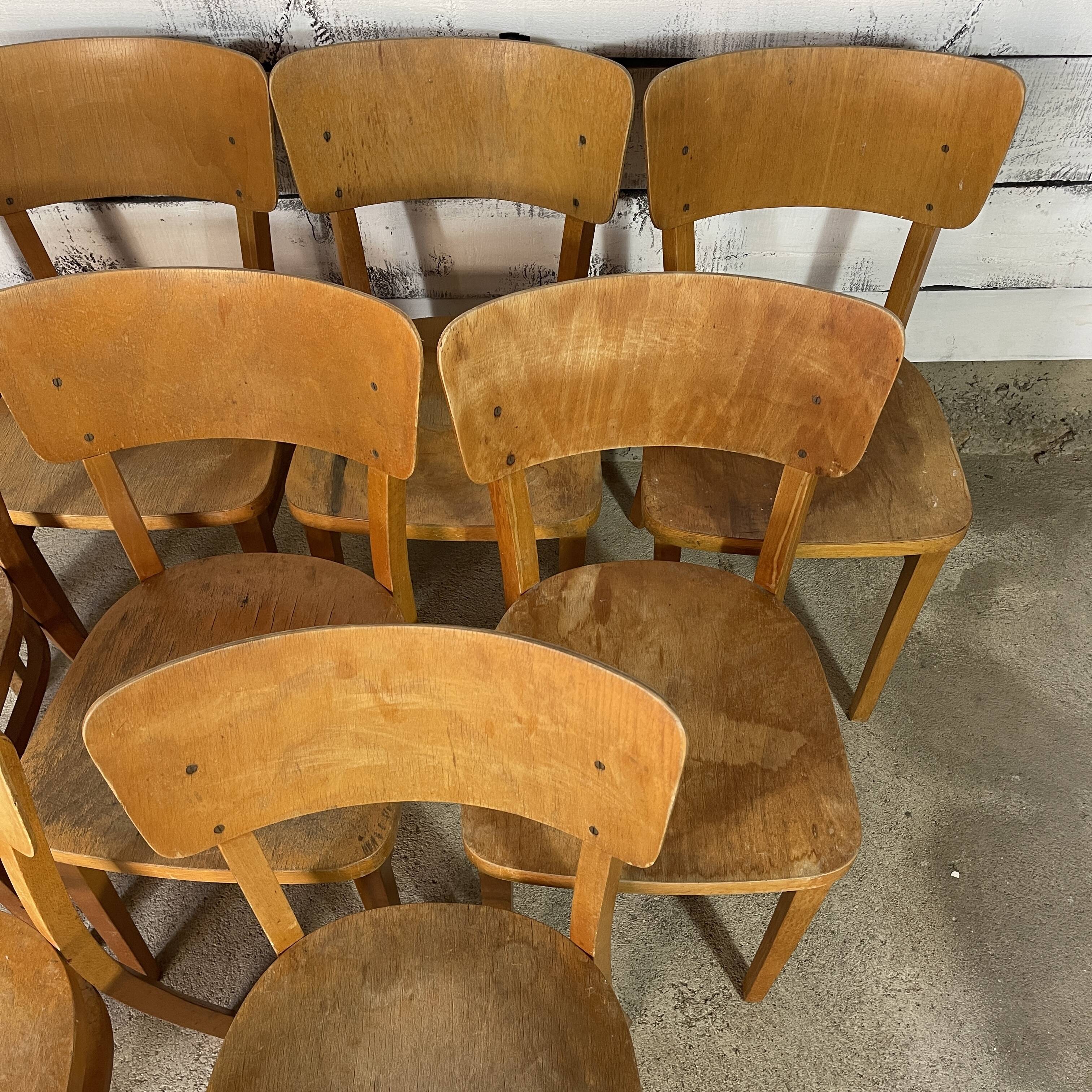 Set of 10 bistro chairs bar thonet year 60