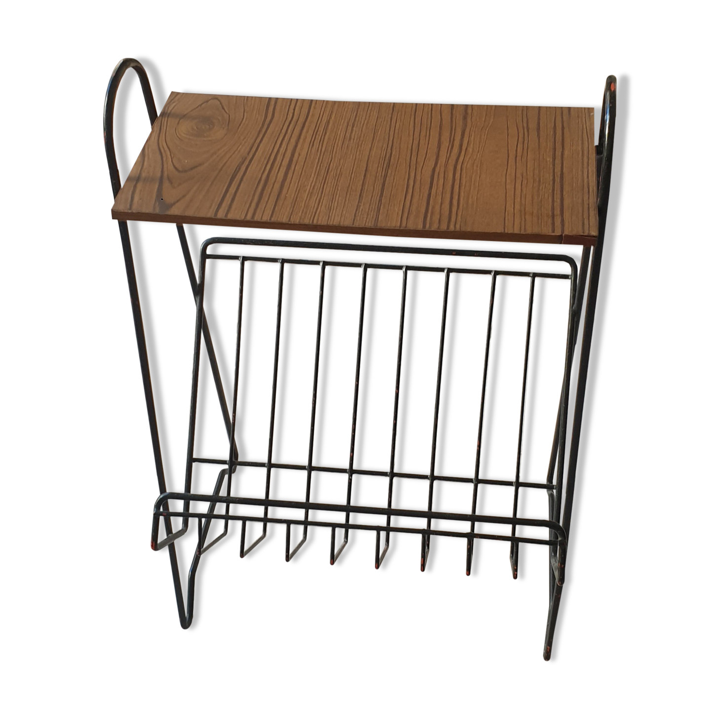 VINTAGE MAGAZINE HOLDER/END OF CANAPE