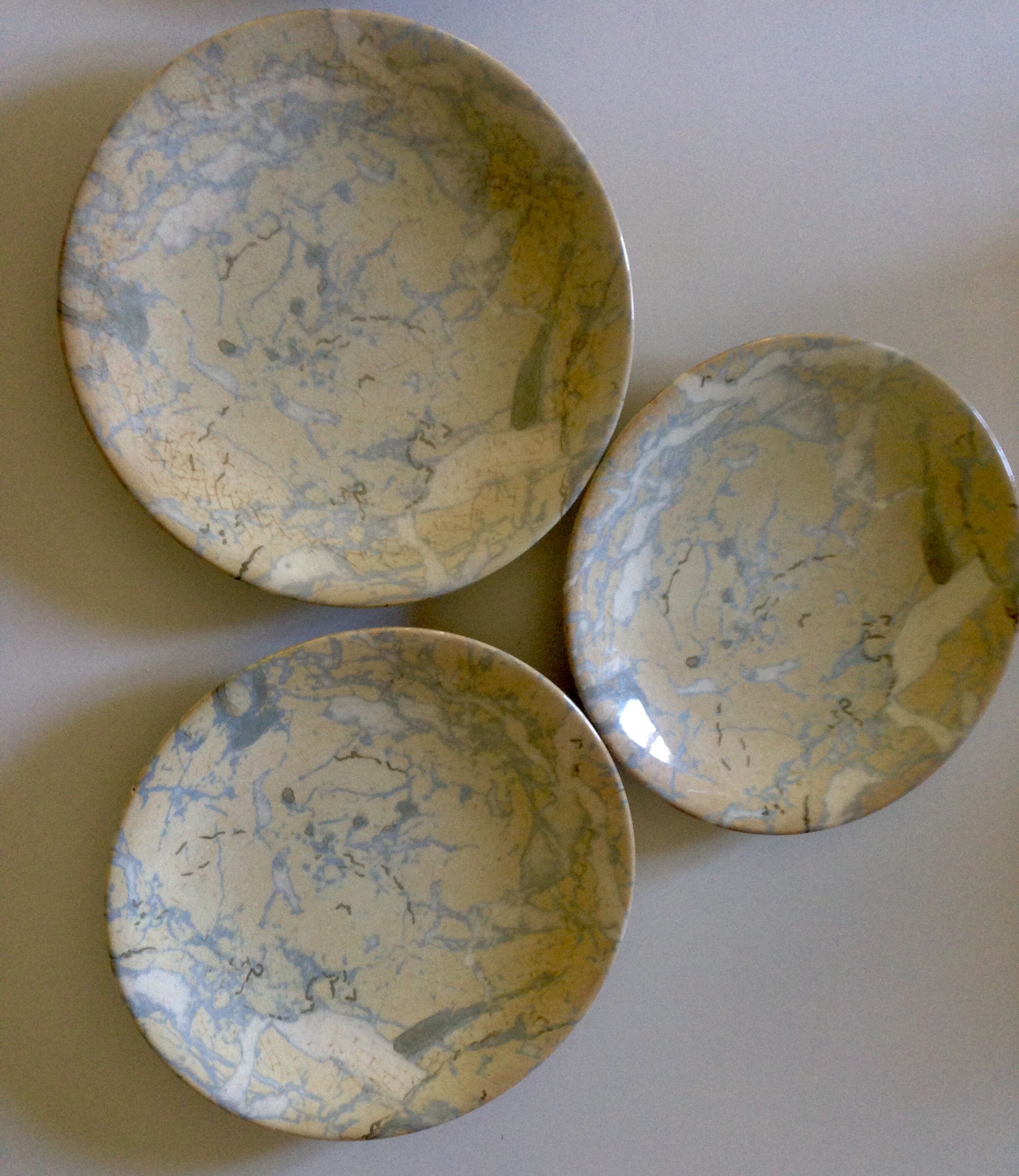 Longchamp marble decoration plates
