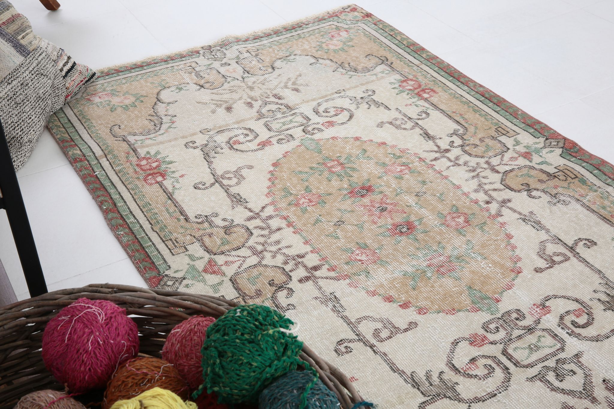 Tapis turc beige, 204x106cm
