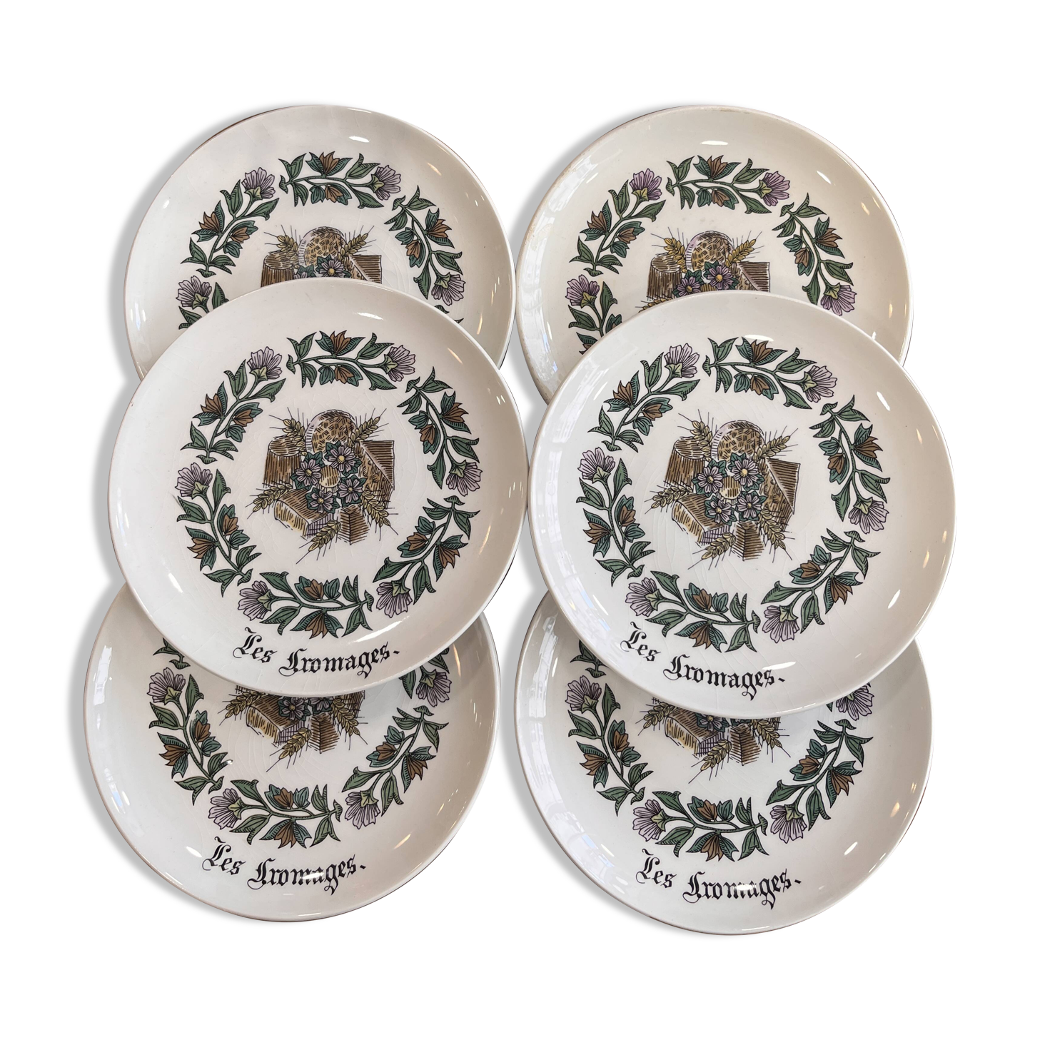 Assiettes à fromage Gien