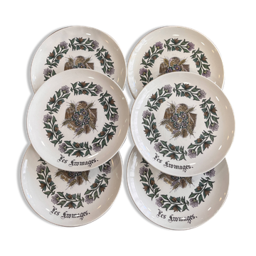 Assiettes à fromage Gien