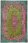 Overdyed Wool Vintage Handmade Carved Rug 169 cm x 288 cm
