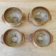 4 sandstone onion soup bowls