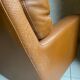Vintage leather sofa 2 seater convertible caramel color