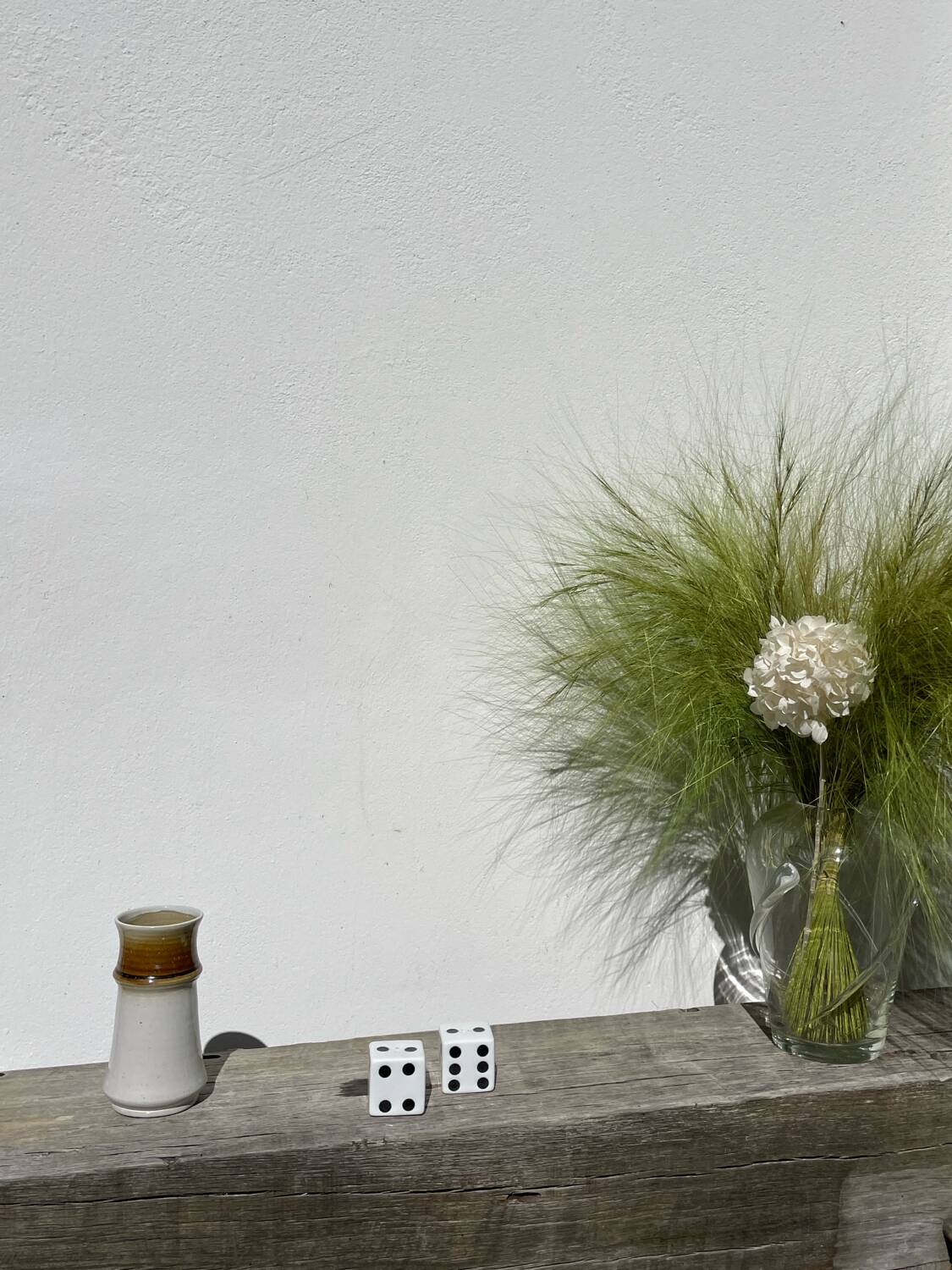 Ceramic salt and pepper shaker dice