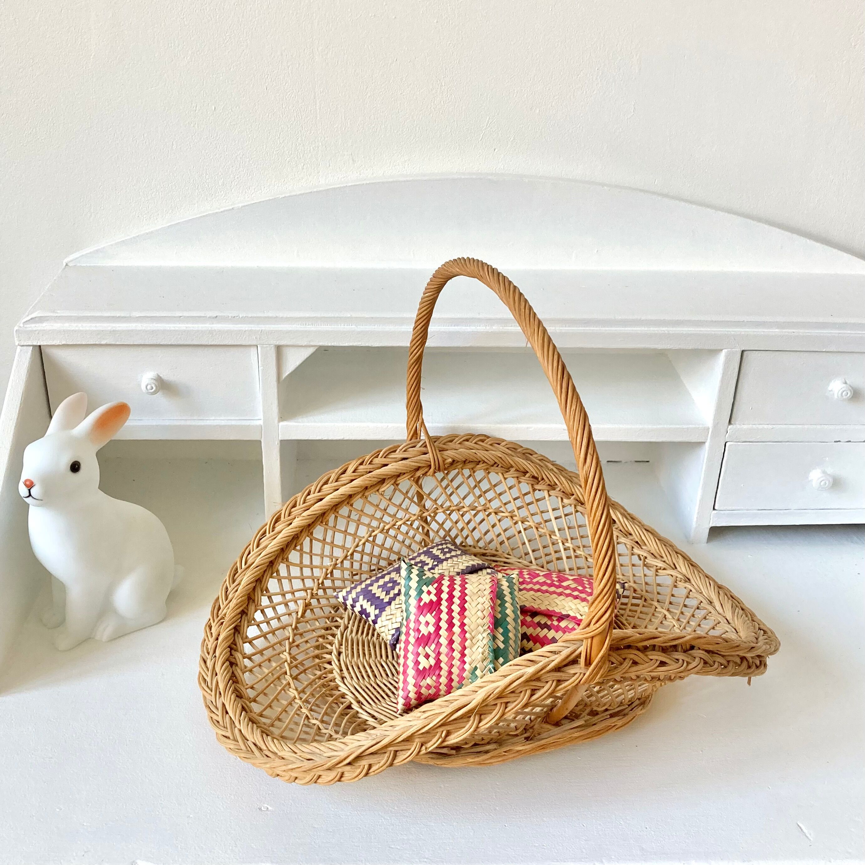 Vintage wicker basket