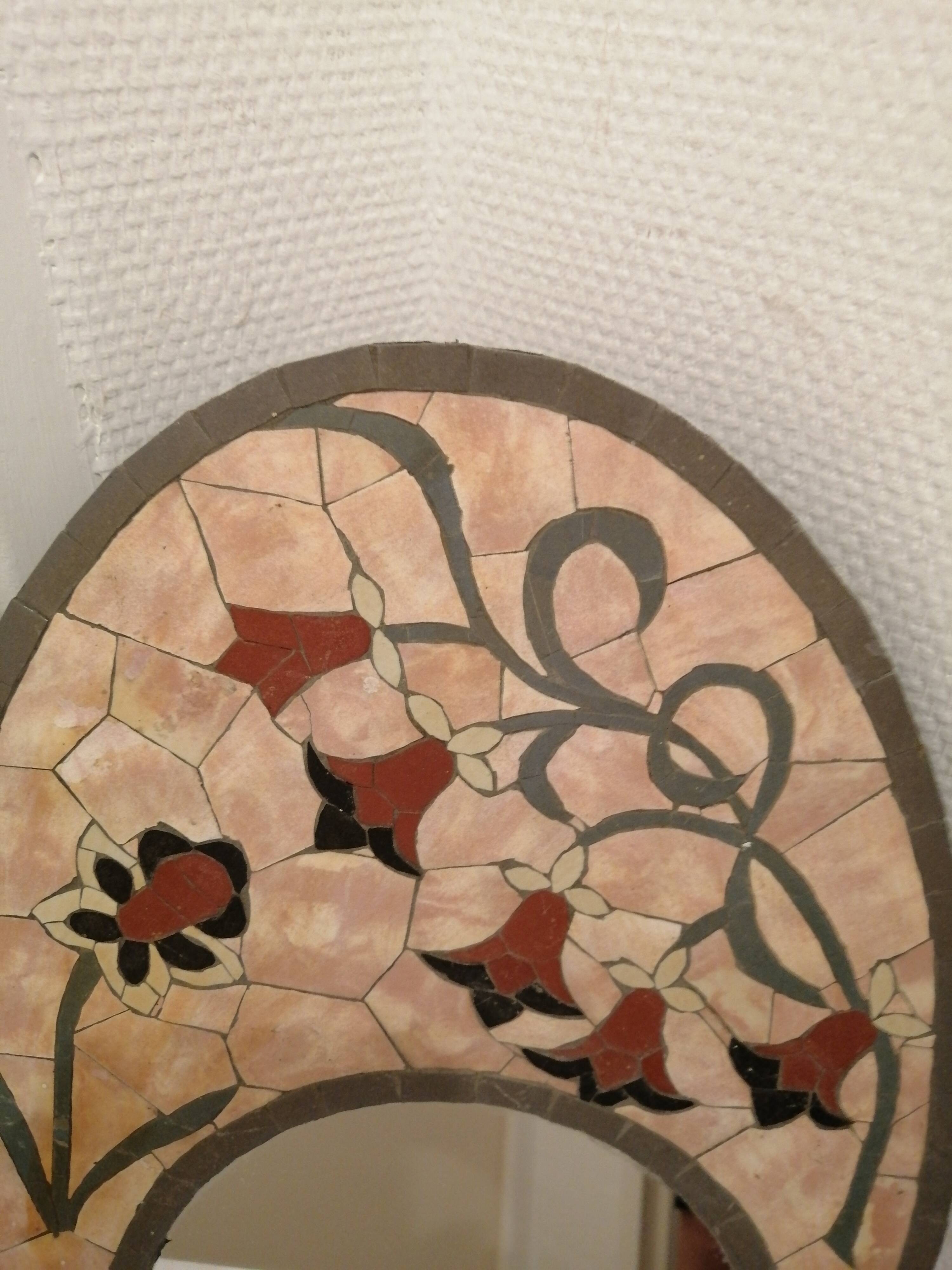 Vintage 70s mosaic mirror