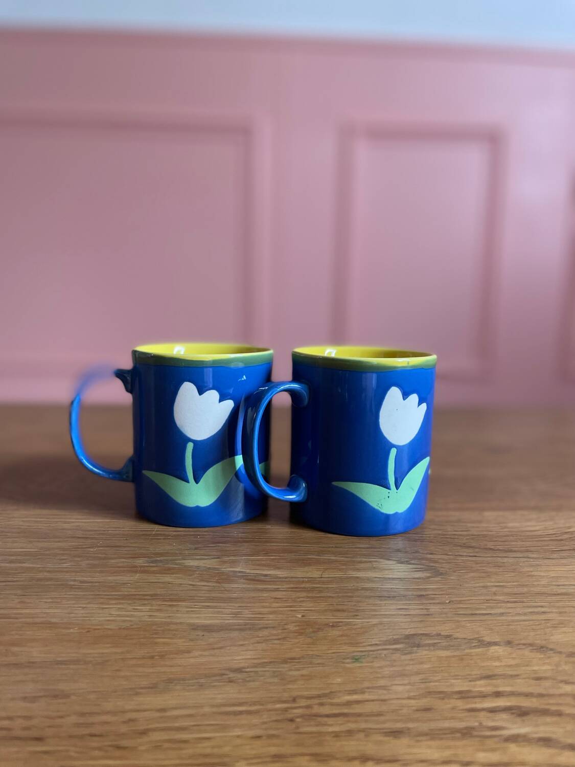 Duo of tulip mugs