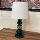 Pair of large glass lamps scandinavian design 1950.