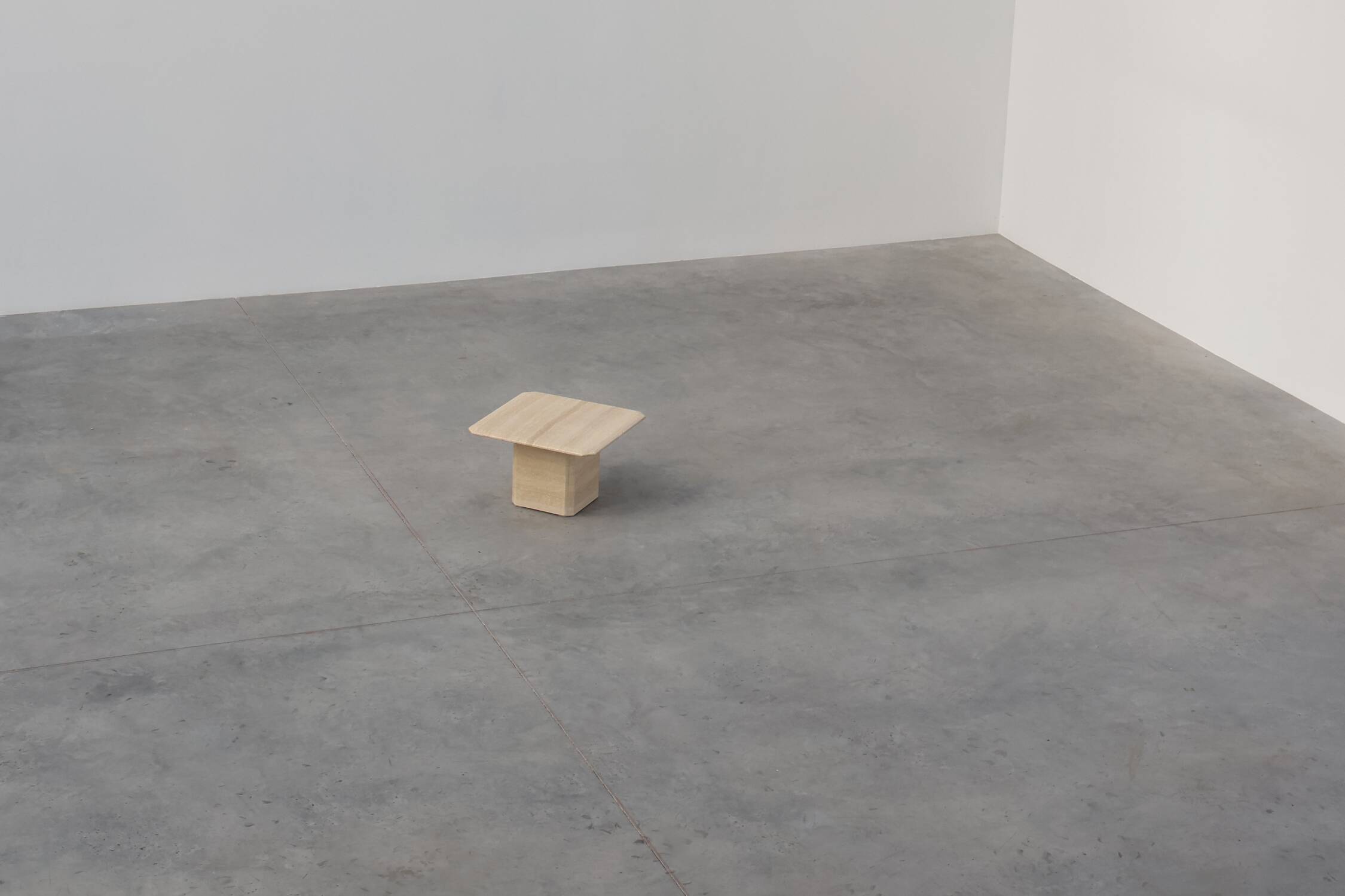 Mid-century square travertine coffee or side table, Italy 1960s