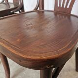 Set of 4 Vintage Bentwood Dining Chair: Mid-Century Thonet Style Armchair