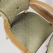 Pair of upholstered bridge armchairs.