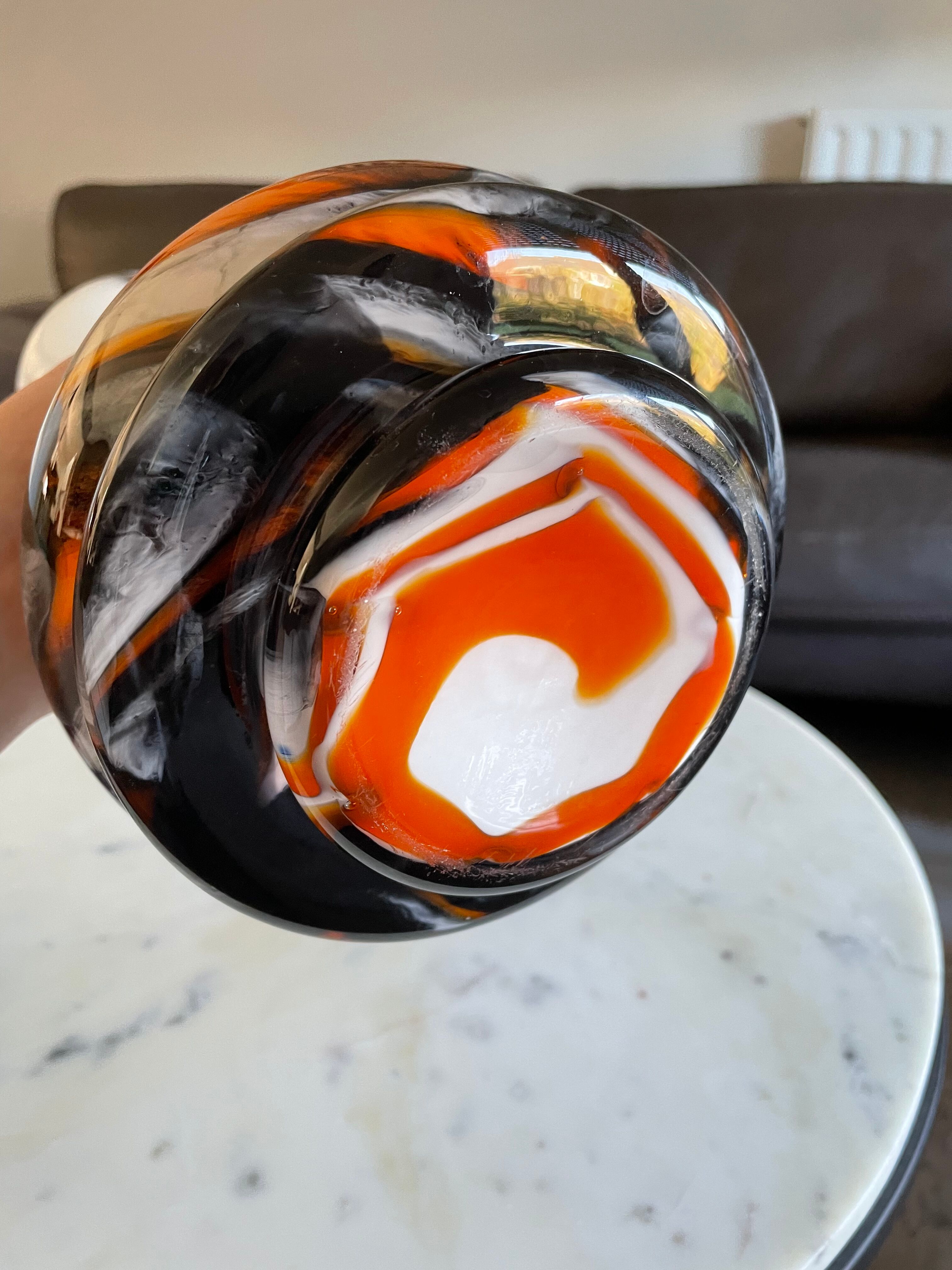 Set of two vintage Murano vases in blown glass