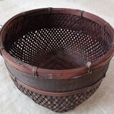 Japanese woven bamboo basket