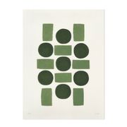 Abstract geometric painting - 30x40cm - acrylic on paper signed Eawy