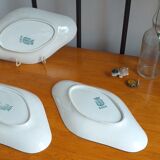 set of 3 half-porcelain ravines of Saint Amand from the 1930s