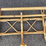 Rattan coat rack
