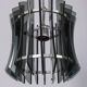 Vintage 1960s chandelier in metal and smoked glass by Veca design