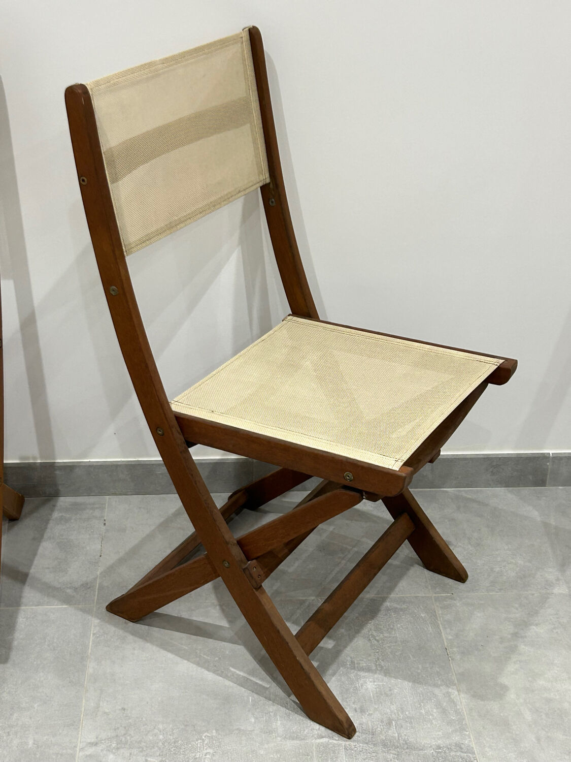 Set of 4 folding garden chairs