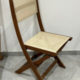 Set of 4 folding garden chairs