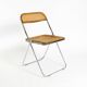 Chaise pliante Plia des années 1970 avec cannage de Vienne par Giancarlo Piretti pour Castelli