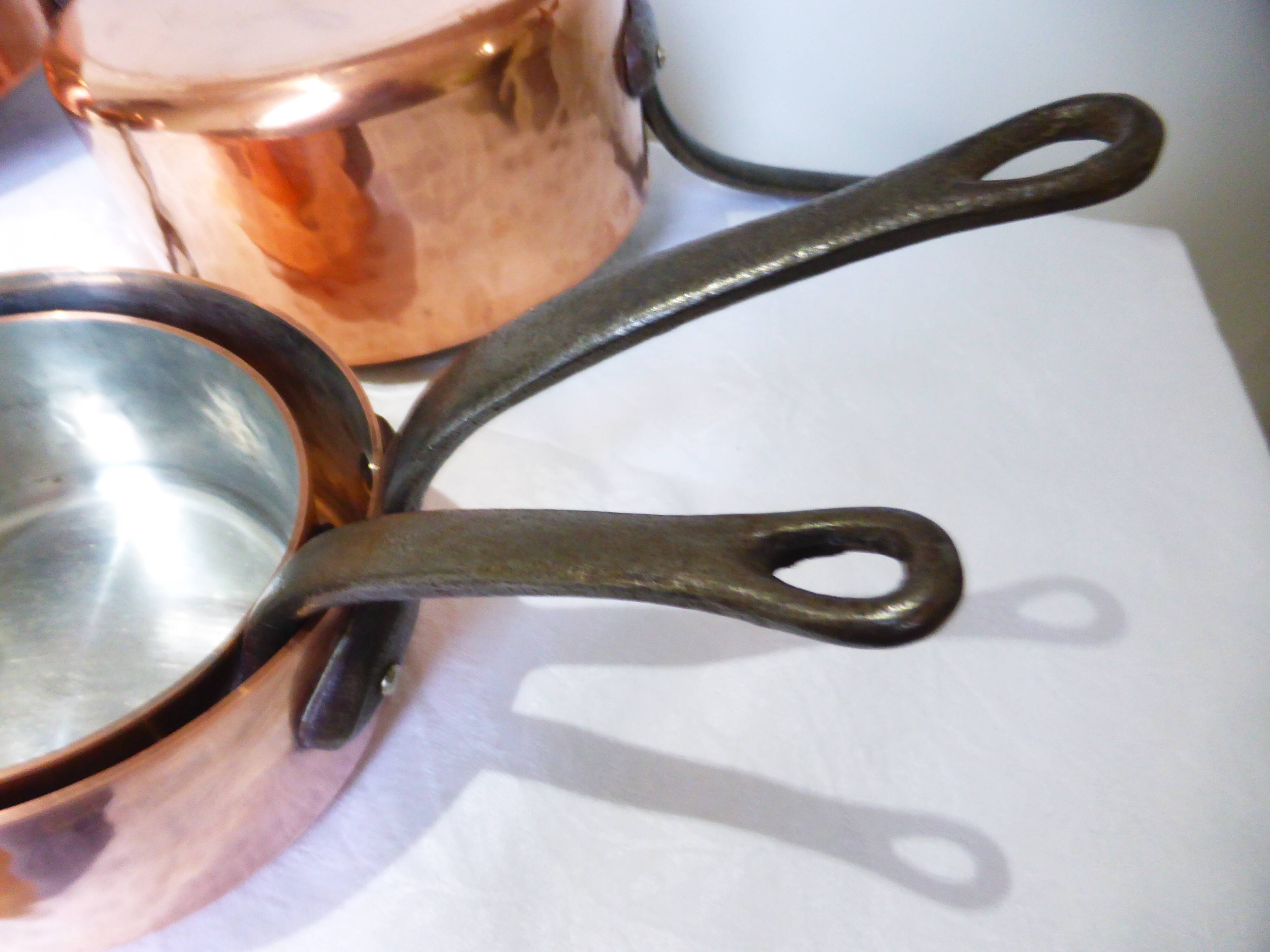 Set of 5 tinned copper pans 211290