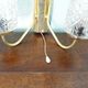 Wall lamps double lighting, with drawer, gilded metal, lampshade in worked glass - 1970