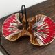 Ceramic hors d'oeuvre server Vallauris shell slipware fish