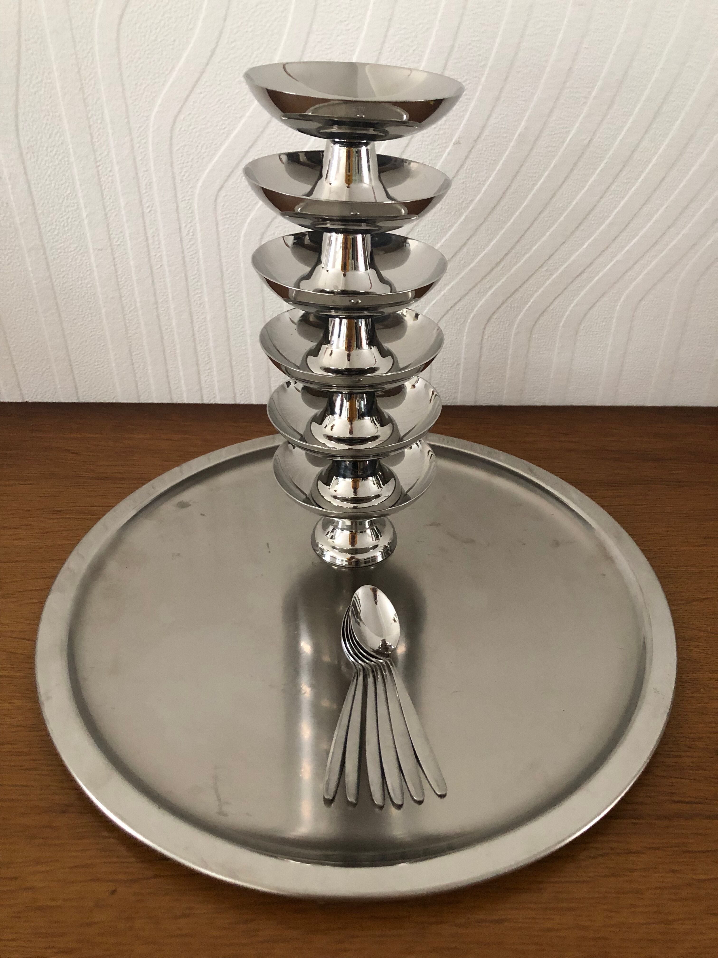 Guy Degrenne stainless steel ice set